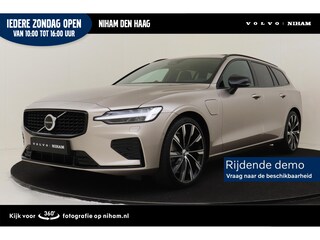 Volvo V60 T6 PLUG-IN HYBRID AWD ULTRA DARK *VOL!* -PANO.DAK|BOWERS&WILKNS|360°CAM|HEAD-UP DISP.|SPORTSTOELEN|PRIVACY.GLAS|20"|SoH:100%
