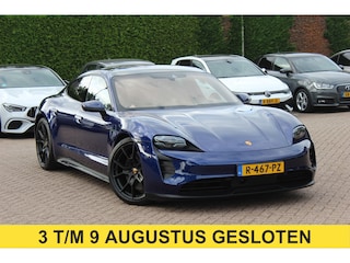 Porsche Taycan GTS 93 kWh / SoH 97,4% / Panoramadak / 360Camera / Achterasbesturing / Passenger Display / Bose / Luchtvering / 21'' / Sportdesign+Chrono / Leder / CarPlay / Stoelmassage+Ventilatie / Dodehoek / DAB / A