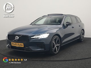 Volvo V60 T6 PHEV AWD Plus Dark Long Range 350pk Dealer O.H | Trekhaak Af Fabriek | Panodak | Adaptive Cruise | 360 Camera | Sportstoelen Memory & Verwarmd | Keyless | Apple Carplay | Pilot Assist | Stuurverwarming | Google Assistant & Maps | Navigatie | Virtual | DAB | 19"L.M | Plug In Hybrid |