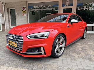 Audi A5 Coupé 3.0 TFSI S5 quattro Pro Line Plus Volledige historie aanwezig Alarm klasse 5 volgsysteem/Elektr. clim. control/Sportonderstel/Elektr. verw. lederen voorstoelen/Schakelpeddels aan stuur/Navi full map/Achteruitrijcamera/Multfunct. lederen stuur/Cruise con