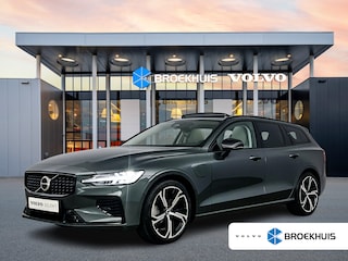 Volvo V60 T6 Recharge Ultra Dark | 19" | Harman Kardon | Panoramadak | Head-Up | Full LED | 360 Camera | Elektr. verst. Stoelen | Stoel/Stuur/Achterbankverwarming | Adaptieve Cruise | BLIS