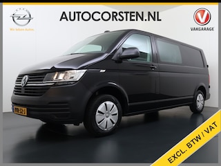 Volkswagen Transporter 2.0TDI Dubbele Cabine 6-Persoons L2H1 28 Navi* Apple Carplay Android Auto Airco Bluetooth Cruise Control Pdc Euro 6 Betonplex Vloer Wandbetimmering Achterdeuren 1e Eigenaar