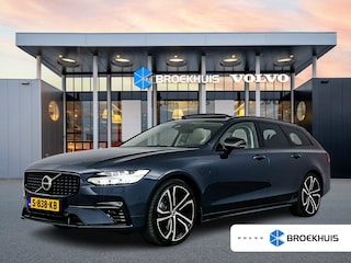 Volvo V90 T8 Recharge Ultimate Dark | 20" | Luchtvering | Geventileerd Nappa | Bowers & Wilkins | Stoelmassage | 360 Camera | Full LED | Head-Up | Panoramadak