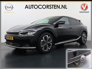 Kia EV6 Plus 77.4kWh SOH 100% Trekhaak Adap.Cruise Warmtepomp Leder+Ventilatie+Verwarming Meridian®-Surround Verwarmd Stuur+Achterbank Navi Camera's Android Auto Apple Carplay Pdc Stoel-Memory Elek.Achterklep Privacy Glas USB Bluetooth DAB ESP Lane Assist 1.600KG Trekgewicht Dealeronderhouden