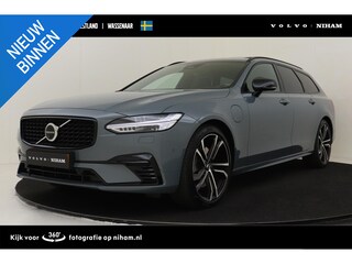 Volvo V90 T6 RECHARGE AWD R-DESIGN -PANO.DAK|HARMAN/KARDON|BLIS|360°CAM|HEAD-UP DISP.|LUCHTVERING|GEVENT.LEDER|STANDKACHEL|ADAP.LED|ADAP.CRUISE|TREKHAAK|20"|SoH:89%