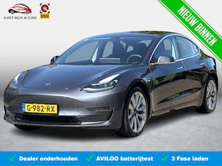 Tesla Model 3 Long Range AWD 75 kWh SOH 86,8% / 19'' Lichtmetalen Velgen ( € 1.700 ) / Autopilot  /3 Fase / Adaptive Cruise / Panoramadak / Memory / 5x Stoelverwarming /