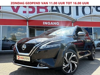 Nissan Qashqai 1.3 MHEV TEKNA PLUS 158PK AUT. LEER PANO CAMERA NAVI CARPLAY HEAD UP