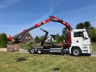 MAN TGS 28.320, 16 t/m Z kraan, 21 ton's haakarm, nieuwe APK