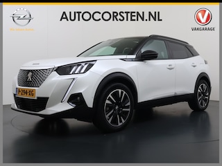 Peugeot 2008 EV GT Pack 50kWh SOH 90% Panoramadak Trekhaak Two Tone Adap.Cruise 360°Camera Apple Carplay Android Auto 3D-Navi Ecc Pdc Keyless Regen-Lichtsensor Lane Assist Privacy Glas Lmv 18" Led Isofix Connected-Apps DAB Bluetooth 1e Eigenaar Origineel Nederlandse Auto Dealeronderhouden