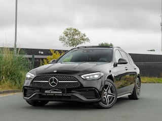Mercedes-Benz C-klasse Estate 300 e AMG|Pano|Massage|Burmester®|Trekhaak|Stoelventilatie|Airbalance|Stoelverw.|Stuurverw.|Camera 360°|Sfeerverlichting|