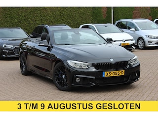 BMW 4-serie Cabrio 435i High Exe. M Sport / Akrapovic / Camera / Head-up / Leder / Windscherm / Nekverwarming / 18'' / Harman Kardon / Keyless / Navigatie / Stuur+Stoelverwarming / Dodehoek / DAB / Cruise Control