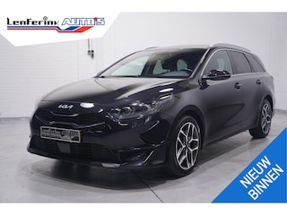 Kia Ceed Sportswagon 1.0 T-GDi MHEV DynamicPlusLine 1e eigen. NAP 17"-lmv PDC achter camera Navigatie half lederen bekleding APPLE-carplay DAB-ontvangst lane-assist stoel/stuur-verwarming ACC dakrail-allu electrische-achterklep private-glas LED-verlichting