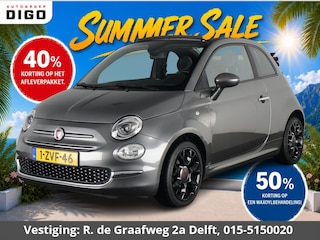 Fiat 500 0.9 TwinAir Turbo 500S Cabrio | Climate Control | Sportstoelen Half Leder | Lichtmetalen velgen | Parkeersensoren |