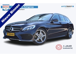 Mercedes-Benz C-klasse Estate 180 Business Solution AMG | Incl. 12 maanden garantie | Lederen sportstoelen | Cruise control | Climate control | Trekhaak | Zwarte hemel | LED Koplampen | 18" LM | Elektrische achterklep | Achteruitrijcamera | Dodehoek detectie |