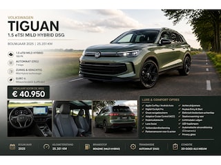 Volkswagen Tiguan 1.5 eHybrid R-Line Edition 272 PK | Soh 100% | Trekhaak | 360 Camera | Navigatie Groot | Head-Updisplay | LED Matrix | Stoelverwarming | Stuurwielverwarming