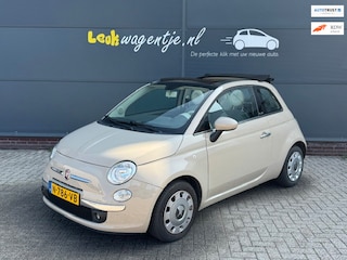 Fiat 500 0.9 TwinAir Lounge Cabrio *cappuccino *halfleder