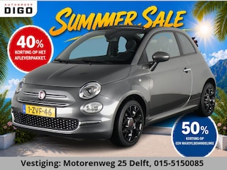 Fiat 500 0.9 TwinAir Turbo 500S Cabrio | Climate Control | Sportstoelen Half Leder | Lichtmetalen velgen | Parkeersensoren |