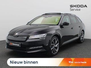 Skoda Superb Combi 1.4 TSI iV Sportline Business 218PK DSG Panoramadak, Trekhaak, Matrix LED-Verlichting, Side Assist, Keyless, Memorystoel, 360gr. Camera, 19" LM Velgen