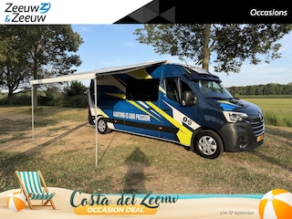 Renault Master T35 2.3 dCi 135 L3H2 Work Edition | Camper Edition | Motorsport Edition | Thule Omnistor Luifel | Airco in Leefruimte | TV | Koelkast | Magnetron | Volledig Bed | 2 Lederen Stoelen | DAB | LED Verlichting Leefruimte |