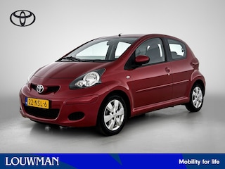 Toyota Aygo 1.0-12V Aspiration Red Automaat | Half Lederen bekleding | Airco | Elektrische ramen voor | Centrale deurvergrendeling met sleutel | Dashboard kast |