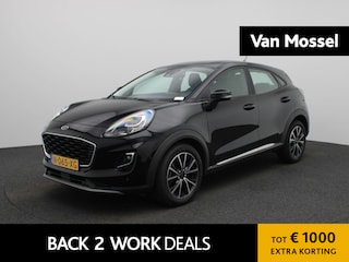 Ford Puma 1.0 EcoBoost Hybrid Titanium X | Navigatie | Stoel/Stuur verwarming | Camera | Apple CarPlay / Android Auto | Climate control | Bluetooth | DAB | Cruise Control | Airco | Parkeersensoren | Lichtmetalen Velgen |