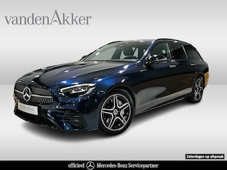 Mercedes-Benz E-klasse 200 AMG Estate // Trekhaak // Leder // 360 Camera // Nightpakket // Sfeerverlichting // Keyless Entry // Alarm 3 // Dode hoek Assistent // Zwarte hemel