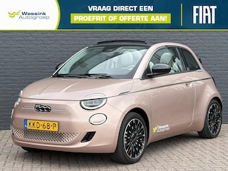 Fiat 500 C La Prima 42 kWh WLTP 320km Range | Cabrio | Cruise Control | CarPlay | Camera Achter | Sensoren Voor + Achter | Climate Control | KeyLess | LED |