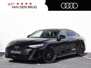 Audi A6 Limousine 2.0 e-hybrid quattro S edition Competition | Luchtvering | Sfeerverlichting | Trekhaak | Elektr. voorstoelen + memory | Bijrijderscherm | Leder | 360° camera | Middernachtgroen |