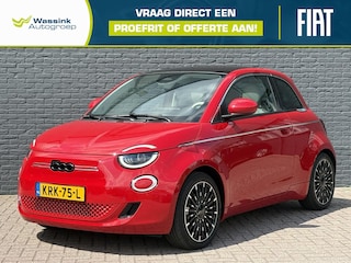 Fiat 500 La Prima 42 kWh | 321Km WLTP|  Adaptieve Cruise Control | Lane Assist | Glazen dak | JBL Audio | Navigatie | Apple Carplay | DAB | Parkeersensoren Voor & Achter | Parkeercamera | Dode Hoek Detectie |
