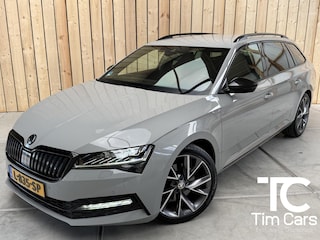 Skoda Superb Combi 1.5 TSI ACT Sportline Business Automaat | Stuurwiel, voorstoelen en achterbank verwarmd| LED verlichting | Adaptieve cruise control | Canton HiFi | Elektrisch bedienbare achterklep | Voorruitverwarming | Achteruitrijcamera