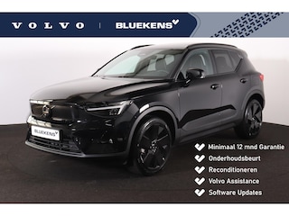Volvo EX40 Extended Range Ultra Black Ed. 82 kWh - Panorama/schuifdak - IntelliSafe Assist & Surround - 360º Camera - Harman/Kardon audio - Adaptieve LED koplampen - Verwarmde voorstoelen & stuur - Parkeersensoren voor & achter - Elektr. bedienb. voorstoelen met geheugen links - Draadloze tel. lader - Warmtepomp - Extra getint glas - 20' LMV