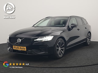 Volvo V60 T6 AWD Plus Dark PHEV 350pk Dealer O.H. | Trekhaak Af Fabriek | Adaptive Cruise | Camera | Harman / Kardon | Lederen Sportstoelen Memory & Verwarmd | Google Assistent | Stuur Verwarmd | Keyless | Apple Carplay | DAB | Plug In Hybrid |