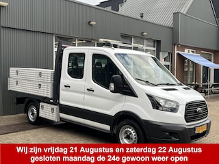 Ford Transit 310 2.0 TDCI L2H1 DC BTW VRIJ!! Euro 6 Open laadbak Pick-up Gereedschapskisten Airco Trekhaak 2600kg trekgewicht Achterruitrij camera 7-Persoons Telefoonverbinding