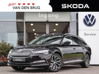 Skoda Superb Combi 1.4 TSI iV 218 pk DSG L&K | Trekhaak | Panorama Dak | Canton | ACC | Voorstoelen met Geheugen | Stoel Ventilatie + Verwarming | Stuur verwarming | Elektrische Klep |