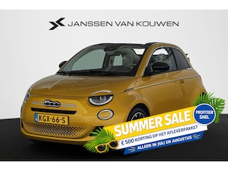 Fiat 500 1.0 Hybrid La Prima Cabrio Camera LED Stoelverwarming Leder