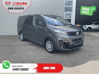 Fiat Scudo 2.0 MJ 145 pk DC Dubbel Cabine Adapt.Cruise/ 2x Schuifdeur/ Keyless/ Carplay/ Navi/ 6 Pers./ Climate/ Camera/ PDC