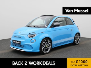 Fiat 500 Abarth Scorpionissima 42 kWh | Cabrio | Apple Carplay / Android Auto | JBL | Half-Alcantara | Sportstuur | Kuipstoelen | Stoelverwarming | Camera | Dodehoek | Climate Control | Cruise Control | Lichtmetalen Velgen |