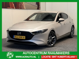 Mazda 3 2.0 e-SKYACTIV-G M HYBRID 122 EXCLUSIVE-LINE NAVIGATIE 360 CAMERA ADAPTIVE CRUISE CONTROL HEAD-UP DISPLAY APPLE CARPLAY/ANDROID RIJSTROOKSENSOREN DODEHOEKSENSOREN ZEER MOOI !!