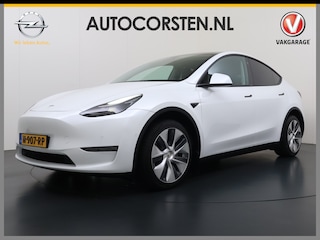 Tesla Model Y Long Range AWD 75kWh 514PK Warmtepomp Stuur+Stoel+Achterbankverwarming Panoramadak Camera's Adap.Cruise Navi Ecc Premium-Audio Leder SOH 91,4% 4WD Keyless Intel Atom®-Processor Privacy Glas Lmv Matrix Led Dodehoekdetectie