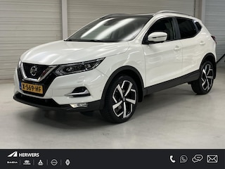 Nissan Qashqai 1.3 DIG-T Tekna / Dealer Onderhouden / All Seasonbanden / Navigatie / Panoramadak / 360 Graden Camera / Half Lederen Bekleding / Apple CarPlay/Android Auto / Stoelverwarming / Adaptive Cruise Control / Climate Control /