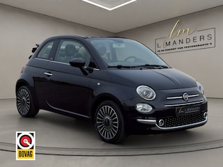 Fiat 500 1.2 Lounge 2018 ZWART | Cabriolet | Airco