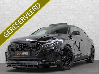 Audi Q8 60e 490pk #RS-Stoelen | 4WS | OLED | Laser-LED | Carbon | Massage | Ventilatie | Valcona Leder+ Pakket | B&O Sound | 23'' | Alcantara hemel | Head-Up | Soft-Close | Panodak | 2x Memory | Trekhaak | Keyless-Entry | Luchtvering | Achterasbesturing | Nw.Pr. 160.000,= | Fabrieksgarantie | Direct rijden.