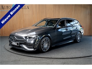 Mercedes-Benz C-klasse Estate 180 AMG Line Leer Camera Navi LED Nightpack PTS Ambient Elekt. achterklep Elektr. trekhaak LM velgen BTW auto!