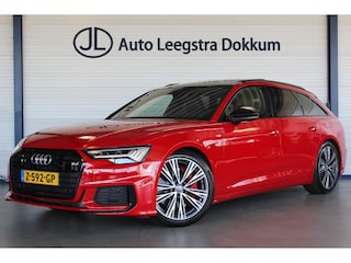 Audi A6 Avant 55 TFSI e Quattro Competition Tangorot Metallic | RS-stoelen | Black Optic | Head-Up | Camera | Pano | Adapt. Cruise | Trekhaak | Stoel/Stuurverw. | Carplay | Memory | Sfeerverl. | 20" LMV | PDC V+A