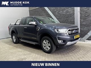 Ford Ranger 2.0 EcoBlue Limited Super Cab | Leder | Stoelverwarming | Camera | Keyless | Navigatie | Verwarmde Voorruit | Koelbox | Getint Glas