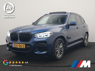 BMW X3 xDrive30e M Sport PHEV 293pk | Trekhaak Afn. | Panodak | Head Up | Camera | Lederen Sportstoelen Memory & Verwarmd | Adaptive LED | Sfeerverlichting | Blis | Keyless | Navigatie | 19"L.M | Plug In Hybrid |