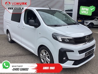 Opel Vivaro 2.0 145 pk Aut. DC Dubbel Cabine LED/ Adapt.Cruise/ 2x Schuifdeur/ Massage/ Stoelverw./ Keyless/ Leder/ Carplay/ Climate/ Camera/ PDC/ LMV/ Trekhaak