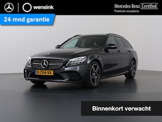 Mercedes-Benz C-klasse Estate 180 Business Solution AMG | Panoramadak | Night pakket | Trekhaak | Zadelbruin interieur |