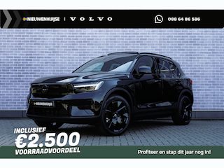 Volvo EX40 Single Motor Extended Range Ultra Black Edition Europa | 82 kWh | Schuif-/Kanteldak | Harman Kardon Audio | BLIS | Adaptieve Cruise Control | Stuur-/Stoelverwarming V+A | Warmtepomp | Getint Glas |