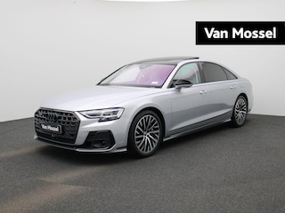 Audi A8 60 TFSI e quattro Lang | Adaptive cruise control | Nachtzichtassistent | Luchtvering | Glazen panoramadak | Dynamische vierwielbesturing | Bang & Olufsen Premium 3D | Head-up display | Dodehoekdetectie | Stoelventilatie/massage v + a | Stoelverwarming voor & achter | Elektr. voorstoelen geheugen | Privacy glas | Alarm Klasse III